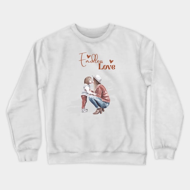 Endless Love Mother and Daughter Crewneck Sweatshirt by PARABDI